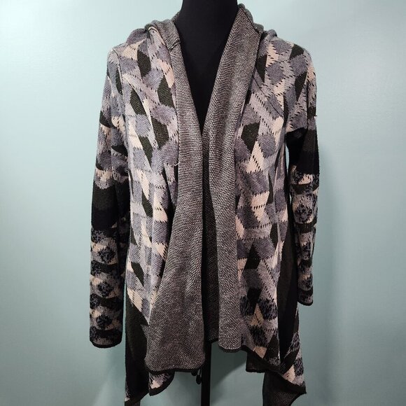 MaxSport Open Cardigan Sweater Hooded Waterfall Med - Picture 1 of 8